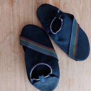 Women's Black Rainbow Striped Water Shoes